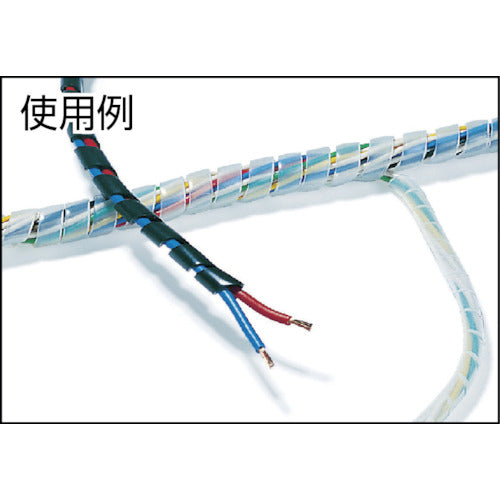 ＴＹＴＯＮ　スパイラルチューブ　（ポリエチレン製　耐候グレード）　黒　長さ２０ｍ　TS-25-W　1 巻