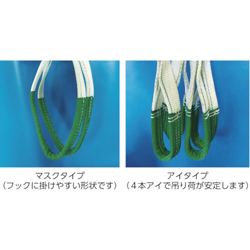 ロックスリング　アイ形ベルトモッコ　１４００×１４００　（シートあり）　BM3H-14　1 枚