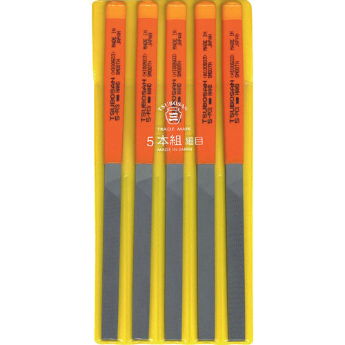 Tsubosan File Set, 5-piece set, flat, fine, HI005-03 1 S