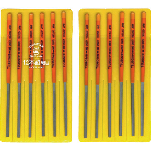 12-piece set of Tsubosan files, flat, fine, HI012-03 1 S
