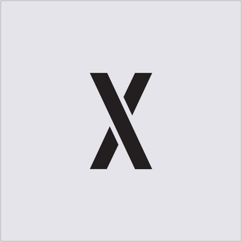 ＩＭ　ステンシル　Ｘ　文字サイズ１００×６５ｍｍ　AST-40　1 枚