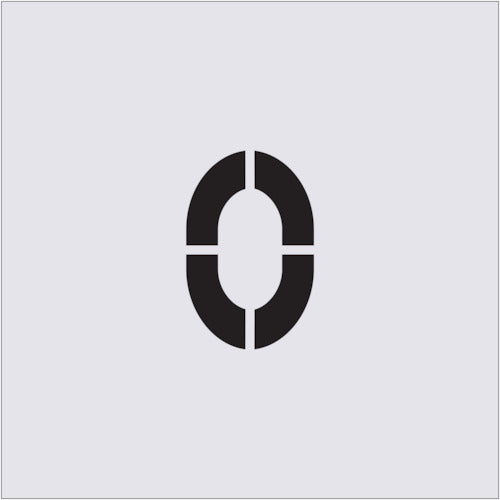 ＩＭ　ステンシル　０　文字サイズ１００×６５ｍｍ　AST-42　1 枚