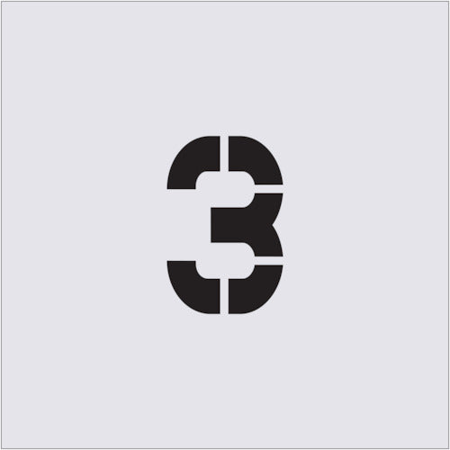 ＩＭ　ステンシル　３　文字サイズ１００×６５ｍｍ　AST-45　1 枚