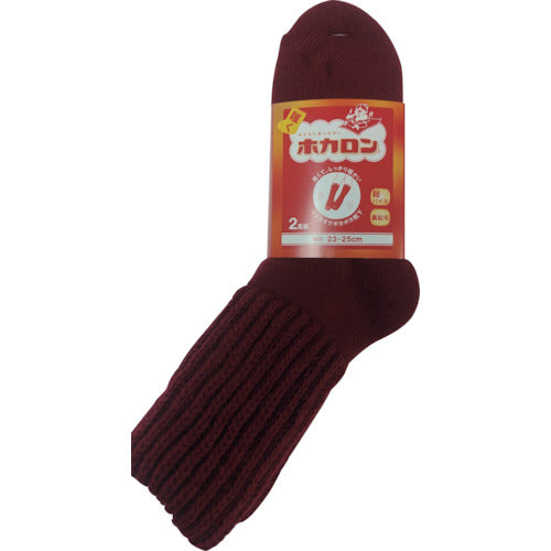 Renfro Women's Hokaron Full Pile Acrylic Plain Crew Neck Red (2 Pairs) HKCLD17TP16 1 Bundle