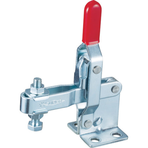 Super Downward Presser Toggle Clamp (Vertical Handle Type) Total Length: 140mm Clamping Force: 2kN Flange Base Stainless Steel (SUS304) STDA42F 1 pc