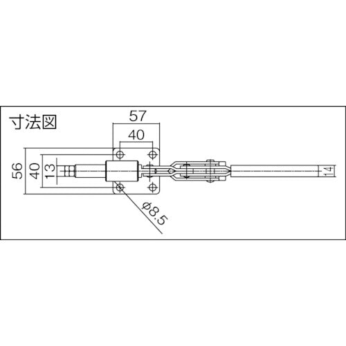 スーパー　横押し型トグルクランプ　全長：２９８ｍｍ　締付力：３ｋＮ　TPX6F　1 個