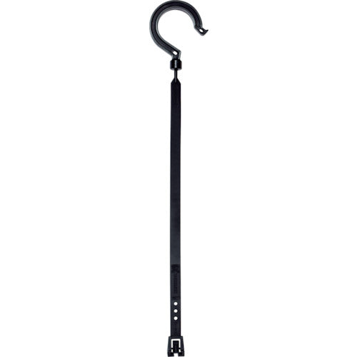 NICHIDO Multi-purpose Hook 400mm with Single Pipe Hook [Black] BH-400LH-BK 1 piece