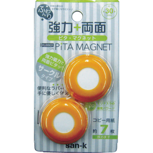 Sankei Soft and Strong Double-Sided Pita Magnet Pineapple (2 pieces) RPM-02Y 1 PK
