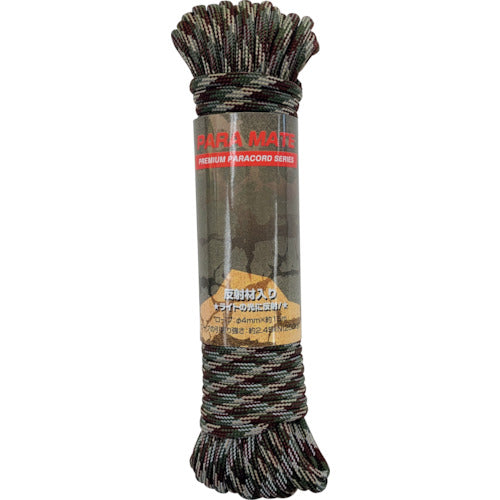 ユタカメイク　パラメイトロープ（反射タイプ）　４ｍｍ×１５ｍ　迷彩　PMHR-01　1 本