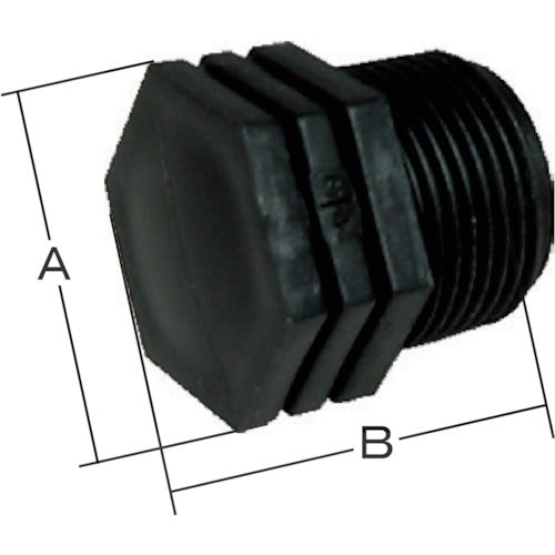 ＩＷＡ　樹脂（ＰＰ）製　配管継手　プラグ　49PLG20P　1 個