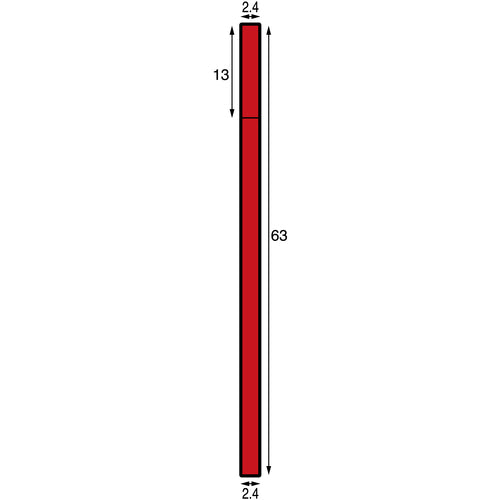 ＮＲＳ　超硬バー　円筒刃付ｄカット　刃径２．４×刃長１３×軸径２．４×軸長５０　超硬　TCBT1102DL　1 本