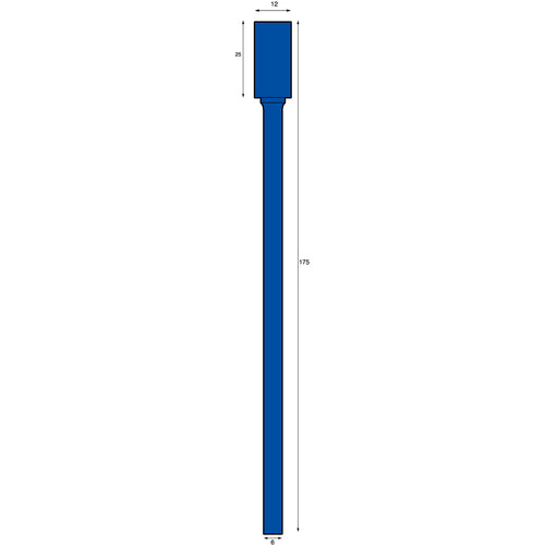 NRS Carbide Bur Cylindrical D Cut (Long Shank) Blade Diameter 12 x Blade Length 25 x Shaft Diameter 6 x Shaft Length 150mm Brazed TCBT1700D-1XL 1 Piece