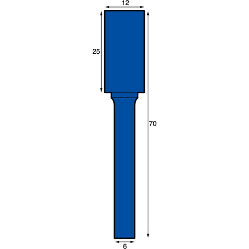 NRS Carbide Bur, Cylinder K Cut, Blade Diameter 12 x Blade Length 25 x Shaft Diameter 6 x Shaft Length 45, Brazed, TCBT1700K-1, 1 pc