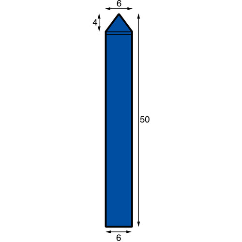 ＮＲＳ　超硬バー　６０°ｄカット　刃径６×刃長４×軸径６×軸長４６　超硬　TCBT2920D　1 本
