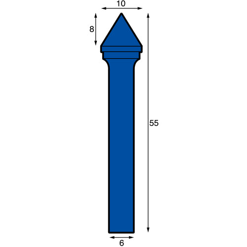 ＮＲＳ　超硬バー　６０°ｄカット　刃径１０×刃長８×軸径６×軸長４７　ロー付　TCBT2940D　1 本