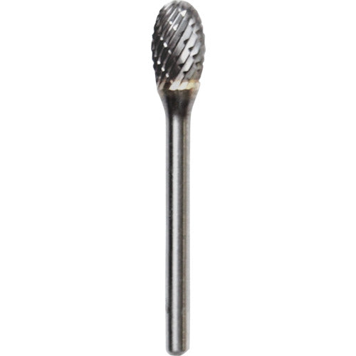 NRS Carbide Bur, Egg D Cut, Blade Diameter 6 x Blade Length 10 x Shaft Diameter 3 x Shaft Length 32, Brazed, TCBT5240D, 1 pc