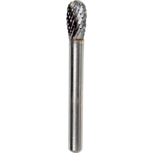 NRS Carbide Bur, Egg D Cut, Blade Diameter 8 x Blade Length 15 x Shaft Diameter 6 x Shaft Length 43, Brazed, TCBT5300D, 1 pc