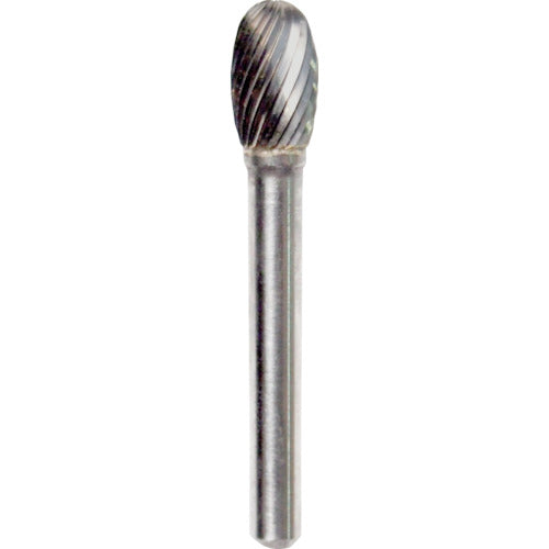 NRS Carbide Bur, Egg Cut, Blade Diameter 10 x Blade Length 16 x Shaft Diameter 6 x Shaft Length 44, Brazed, TCBT5500, 1 pc