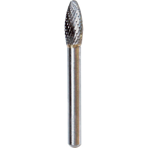 NRS Carbide Bur, Elliptical D Cut, Blade Diameter 8 x Blade Length 19 x Shaft Diameter 6 x Shaft Length 46, Brazed, TCBT5550D, 1 pc