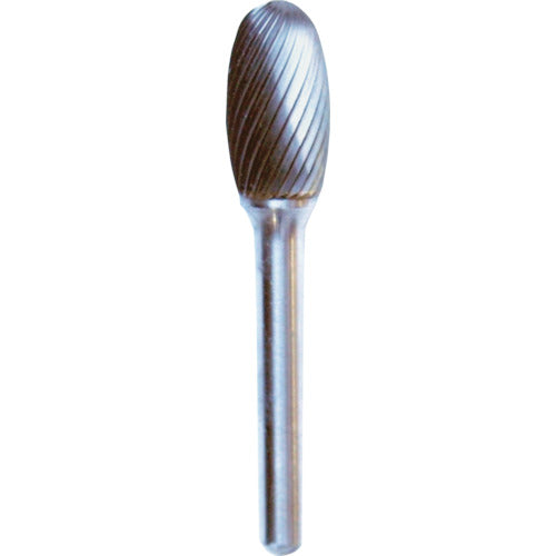NRS Carbide Bur, Egg Cut, Blade Diameter 12 x Blade Length 22 x Shaft Diameter 6 x Shaft Length 45, Brazed, TCBT5700, 1 pc