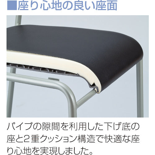 アイリスチトセ　ミーティングチェア　ライタス４　布張り　グレー　LTS-4F-GY　1 脚