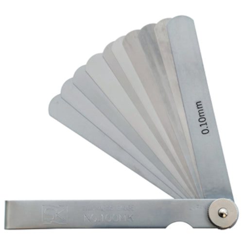SK Gap Gauge Thickness Gauge 100MK 100mm 10 pieces Thickness 0.01-0.10mm 100MK 1 piece
