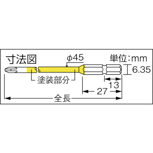 アネックス　カラービット２本組　段付＋１×１５０　ACMD-1150　1 PK