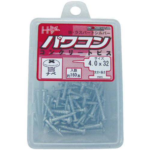 ＤＡＩＤОＨＡＮＴ　パワコン　鉄ラスパート　ナベ　４×２５　（１Ｐｋ（箱）＝２００本入）　00048317　1 PK