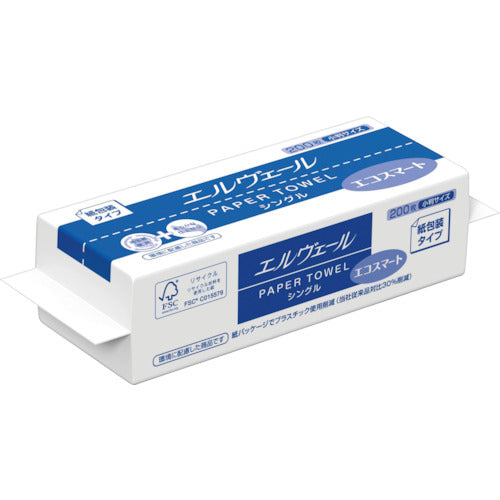 Elleair Elveil Paper Towel Eco Smart Single Oval Paper Wrapping Type 823671 1 CS