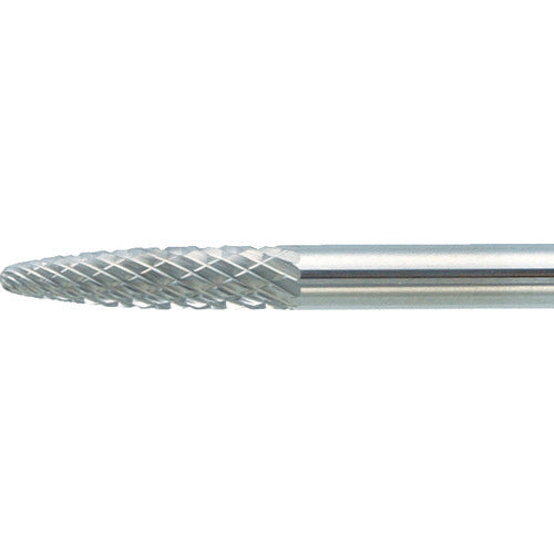 TRUSCO Carbide Bur, Bullet Type, Φ3 x Blade Length 12.7 x Shaft 3, Long, Double Cut, TB3A030L75, 1 Piece