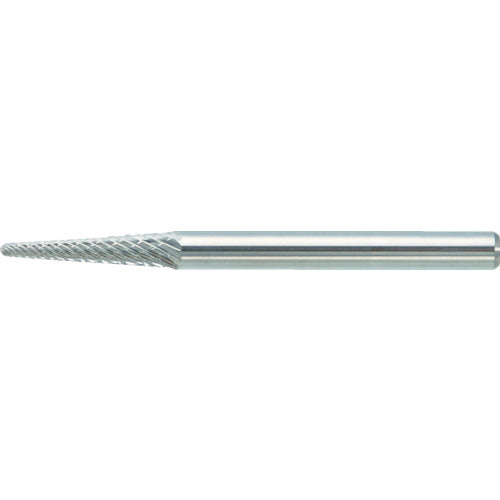 TRUSCO Carbide Bur, Tapered Round Tip, Φ5X12.7XShaft3, Single Cut, TB7B050S, 1 Piece