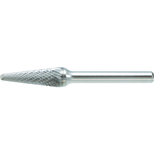 TRUSCO Carbide Bur, Tapered Round Tip, Φ16 x Blade Length 30 x Shaft 6, Double Cut, TB7C160, 1 Piece