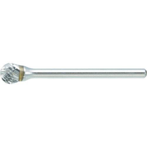 TRUSCO Carbide Bur, Spherical, Φ4 x Blade Length 3.4 x Shaft 3, Double Cut, TB8B040, 1 Piece