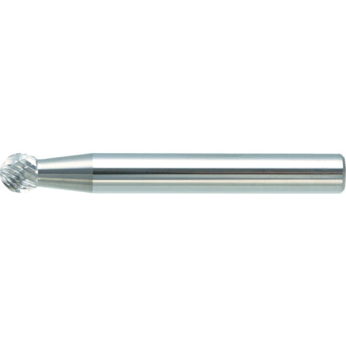TRUSCO Carbide Bur, Spherical, Φ3 x Blade Length 2.5 x Shaft 6, Double Cut, TB8C030, 1 Piece