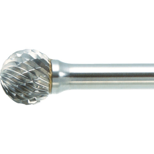 TRUSCO Carbide Bur, Spherical, Φ6 x Blade Length 5.5 x Shaft 6, Long, Double Cut, TB8C060L150, 1 Piece