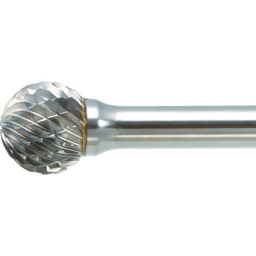 TRUSCO Carbide Bur, Spherical, Φ12.7 x Blade Length 11 x Shaft 6, Long, Double Cut, TB8C127L150, 1 Piece