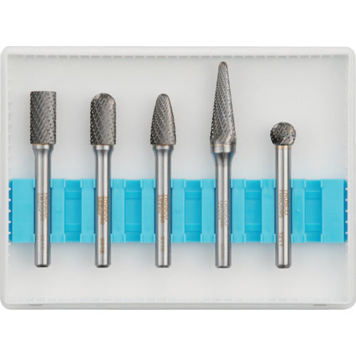 TRUSCO 초경 바 세트 C 시리즈 축 6mm 날 직경 9.5mm 5개 세트 TB-C095-5S 1 S