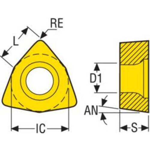 セコ　旋削　ＩＳＯポジインサート（超硬／サーメット）　ＣＰ５００　WBGT030102L　10 個