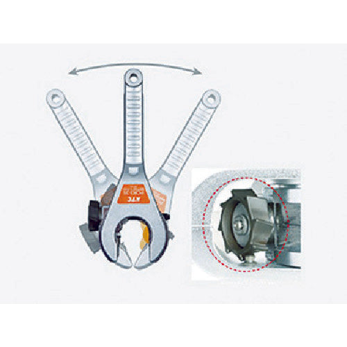 ＫＴＣ　チューブカッター　ラチェットパイプカッタ（鋼管　ステンレス鋼管用）　切断能力１５．８８〜３５ｍｍ　PCR3-35　1 個