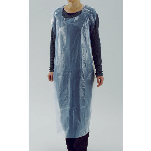 TRUSCO Polyethylene Disposable Apron Free Size Blue (50 Pieces) TAPE-B 1 Box