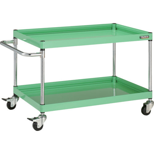 TRUSCO Tool Wagon Falcon Wagon 900X600 Rubber Wheels Young Green FAW-692-YG 1 Unit