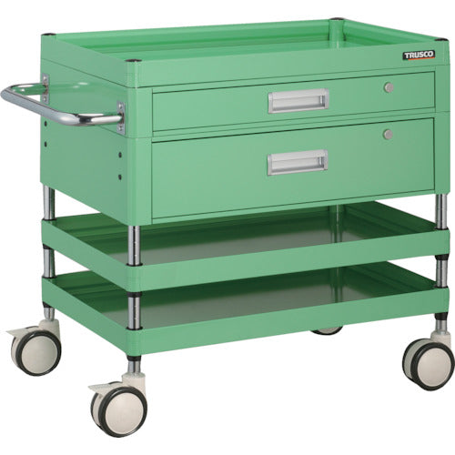 TRUSCO 툴 왜건 팔콘 왜건 인출 첨부 750X500 우레탄 쌍륜 영 그린 FAW-773VZD-YG 1대