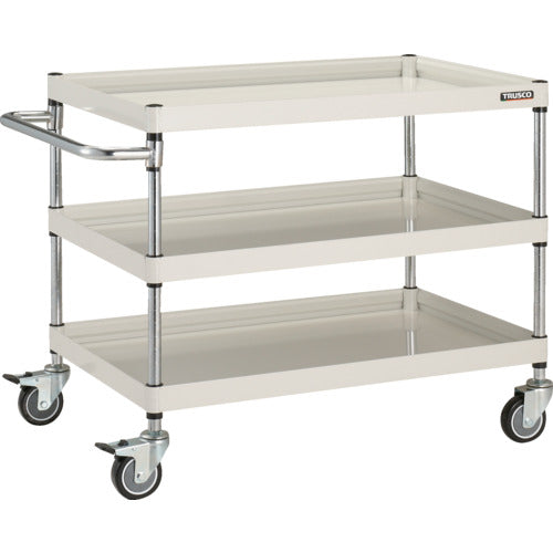 TRUSCO Tool Wagon Falcon Wagon 900 x 600 Urethane Wheels White FAW-793U-W 1 Unit