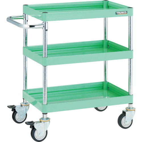 TRUSCO Tool Wagon Falcon Wagon 900 x 600 Urethane Wheels Young Green FAW-793U-YG 1 Unit