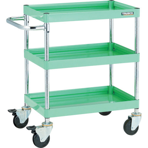 TRUSCO Tool Wagon Falcon Wagon 900X600 Rubber Wheels Young Green FAW-793-YG 1 Unit