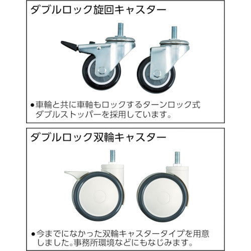 ＴＲＵＳＣＯ　ツールワゴン　ファルコンワゴン　１段引出付　７５０×５００　ウレタン双輪　ホワイト　FAW-973VD-W　1 台