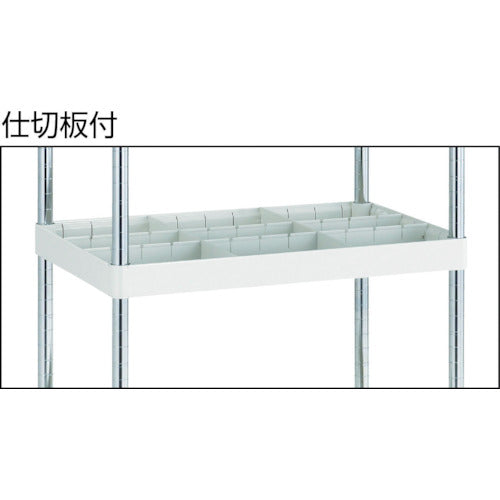 TRUSCCO 툴 왜건 팔콘 왜건 900X600 칸막이 판 부착 고무 바퀴 화이트 FAW-993S2-W 1대