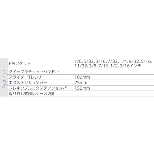 バーコ　インチソケットセット　１／４　差込角６．３５ｍｍ　S160AF　1 Ｓ