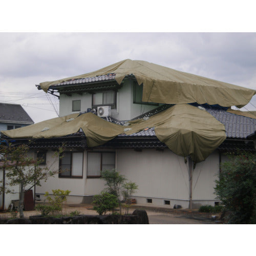 Hagiwara Tarpee Disaster Prevention and Reduction Sheet #3000 OD Green 5.4m x 7.2m BOUSAI-OD5472 1 sheet