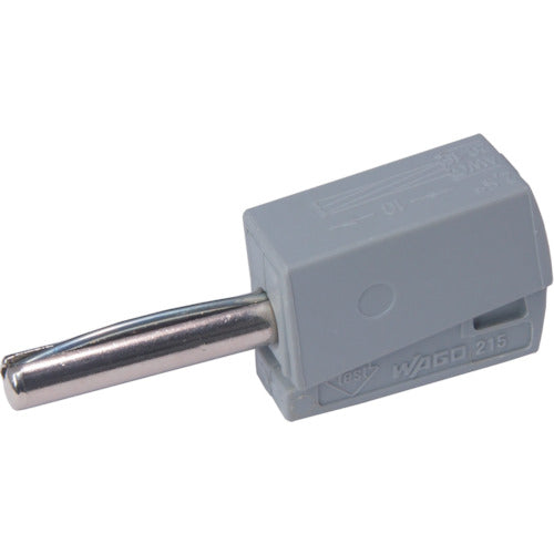 WAGO banana plug, gray, pack of 4, 215-811-PK, 1 PK